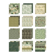 Tim Holtz Paper 12x12" - Palette Collection / Green